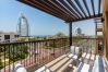 Apartment in Dubai - Modern 4BR w/ Full Burj Al Arab View & Pvt Rooftop