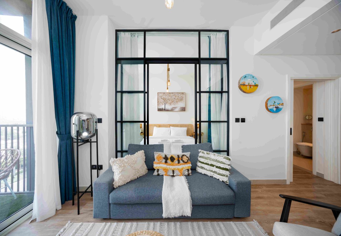 Apartment in Dubai - Boho-Chic 1BR w/ Pool | Dubai Hills