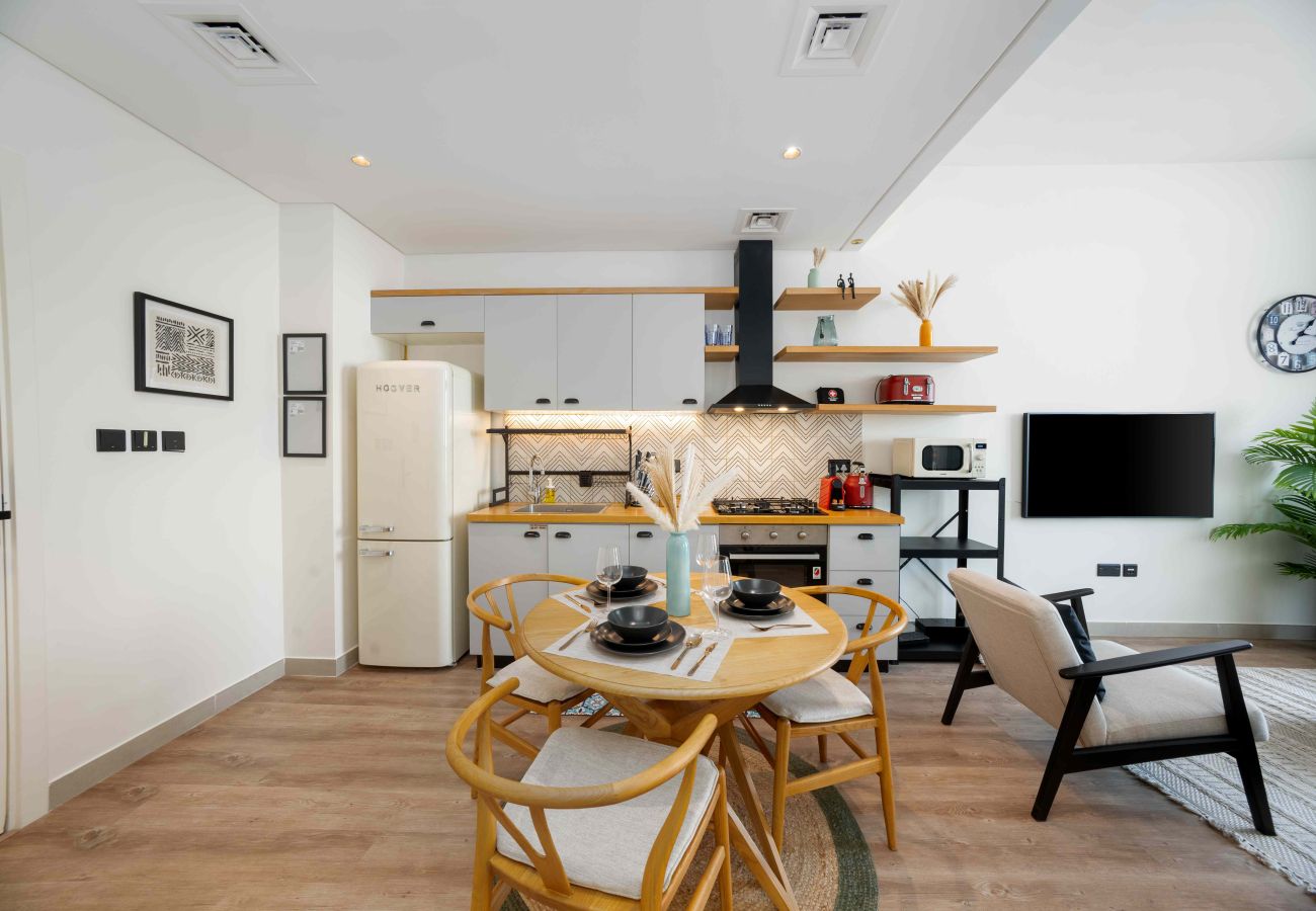 Apartment in Dubai - Boho-Chic 1BR w/ Pool | Dubai Hills