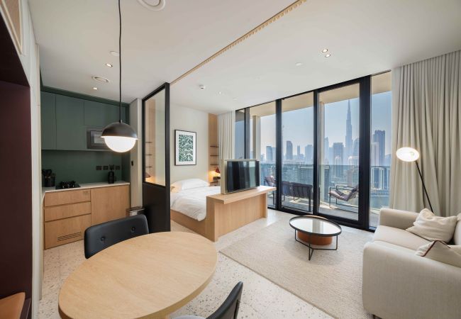 Studio in Dubai - Bright Studio w/ Iconic Burj View
