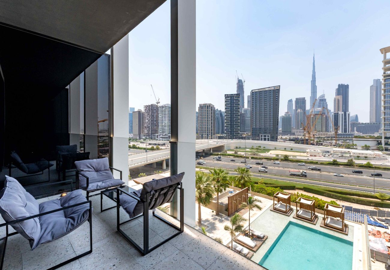 Studio in Dubai - Relaxed Studio in Upside w/ Burj View
